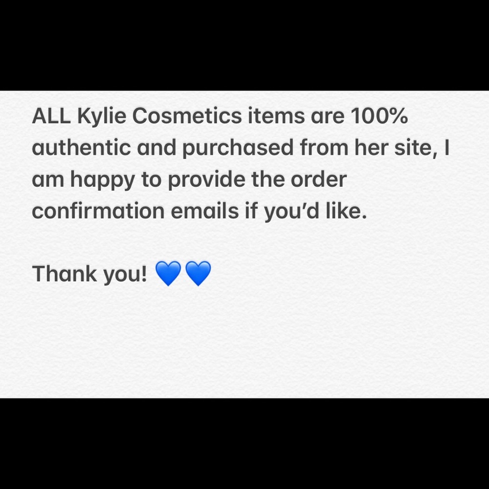 Info regarding Kylie items in my closet